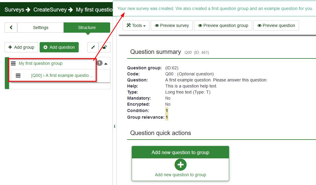 Quick Start: Setting up your first survey